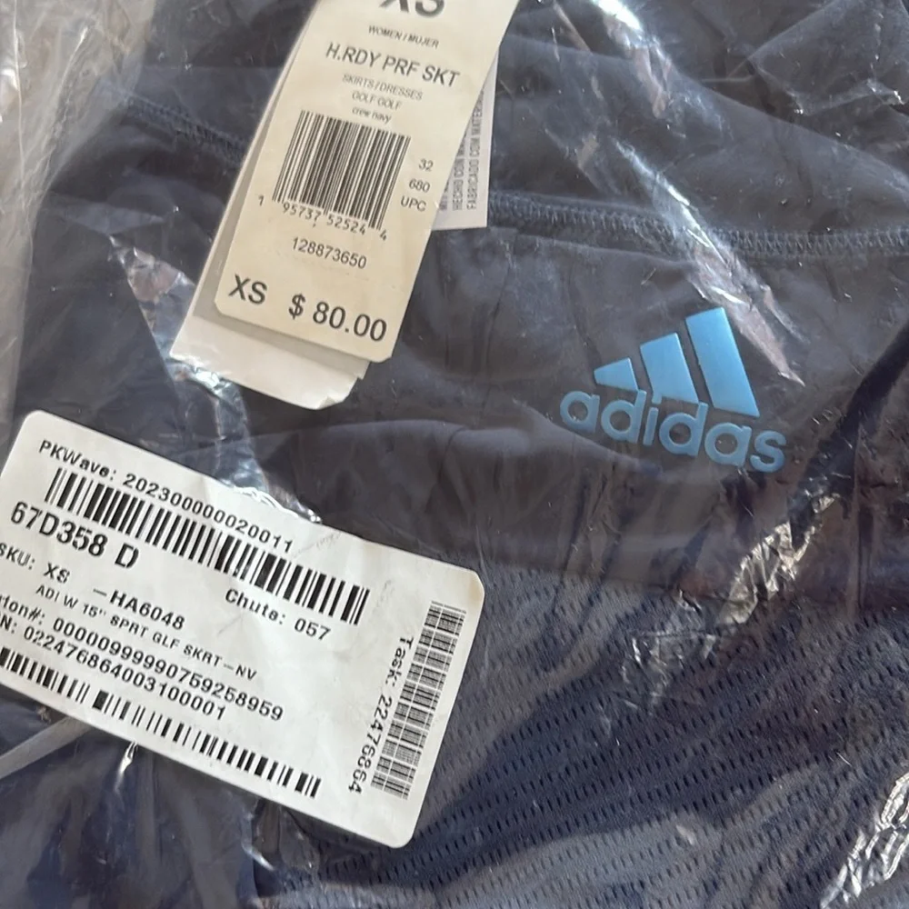 NWT [Adidas] HEAT.RDY Sport 15" Golf Skort Skirt in Crew Navy Blue Women’s Sz XS - Picture 11 of 12